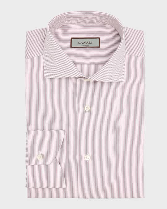 Men's Cotton Micro-Stripe Dress Shirt