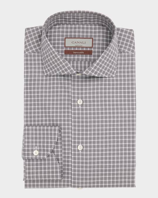 Men's Impeccabile Cotton Check Dress Shirt