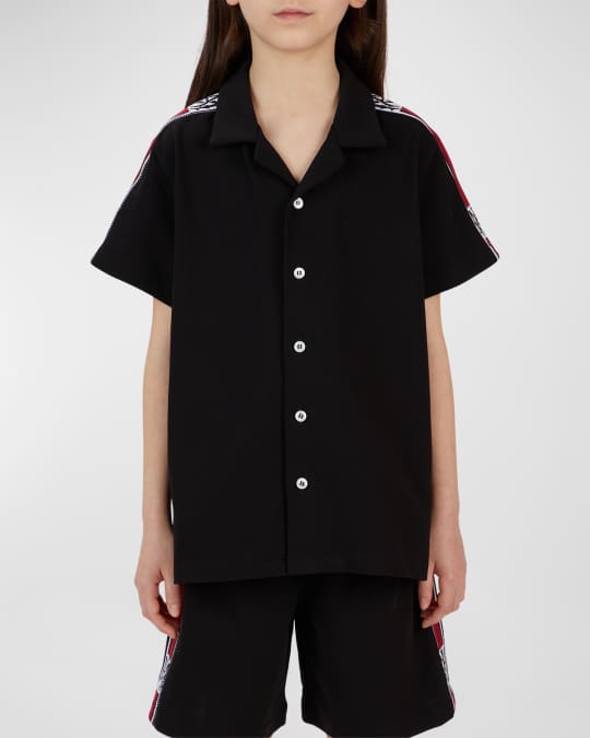 Kid's MA Polo Shirt W/ Logo Emblem Tape, Size 4-12