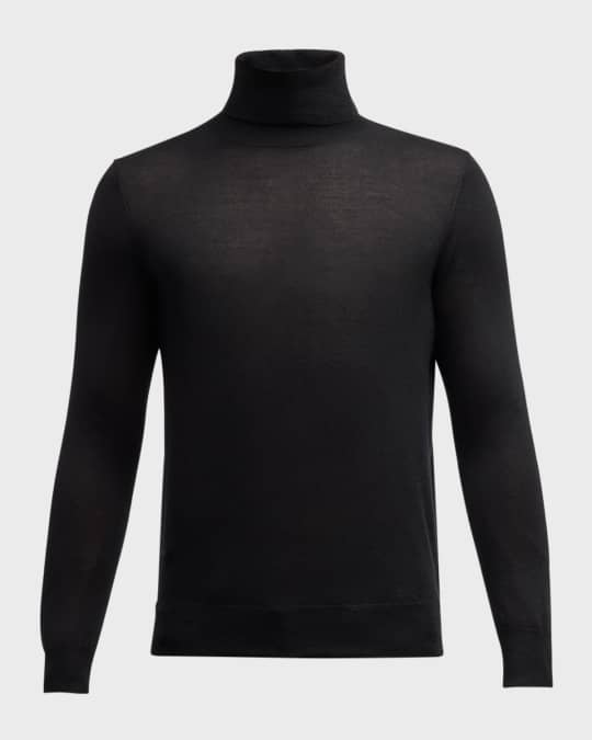 Men's Cashmere and Silk Turtleneck Sweater