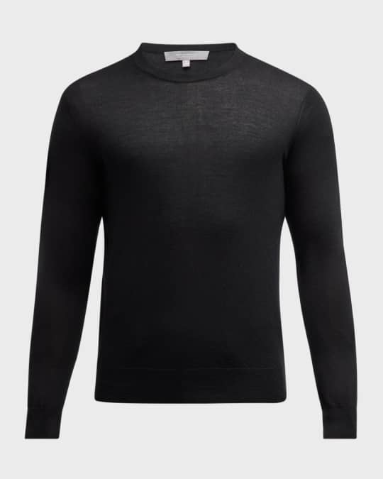 Men's Cashmere and Silk Crewneck Sweater