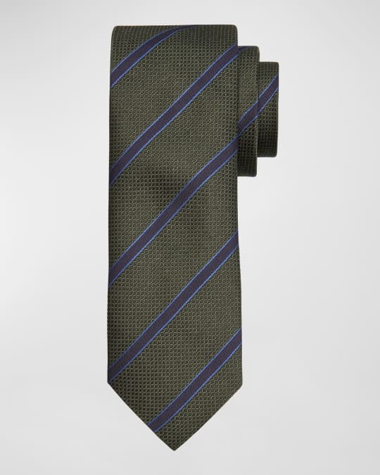 Men's Silk Regimental Stripe Tie