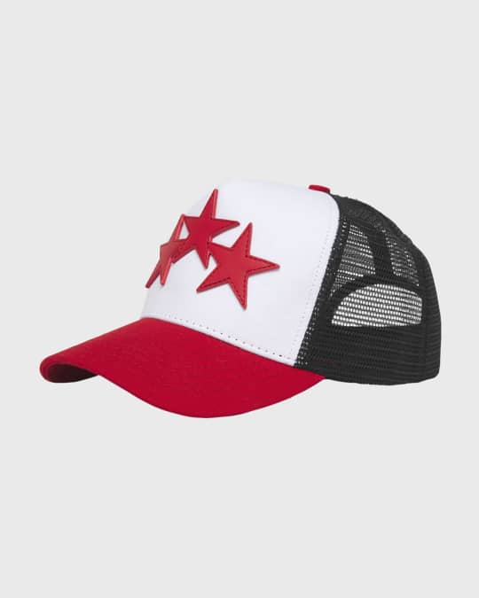 Amiri Men's Three Star Trucker Hat | Neiman Marcus