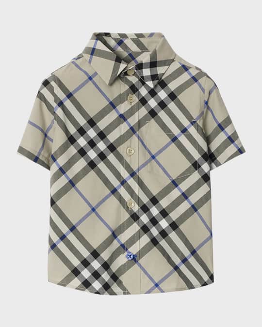 Boy's Owen Check-Print Button Down Shirt, Size 6M-2