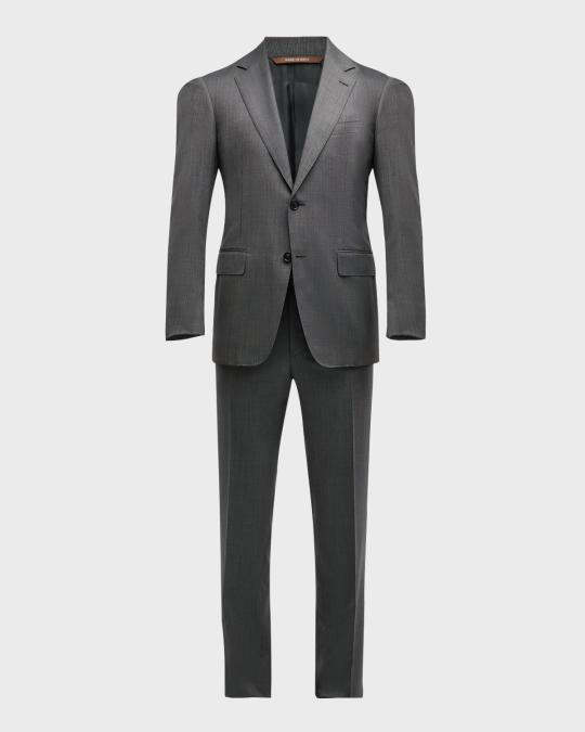 Canali Men's 150s Wool Tic Suit | Neiman Marcus
