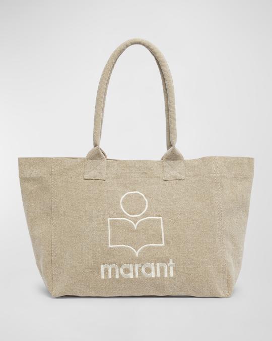 Isabel Marant Yenky Zip Canvas Cotton Tote Bag | Neiman Marcus