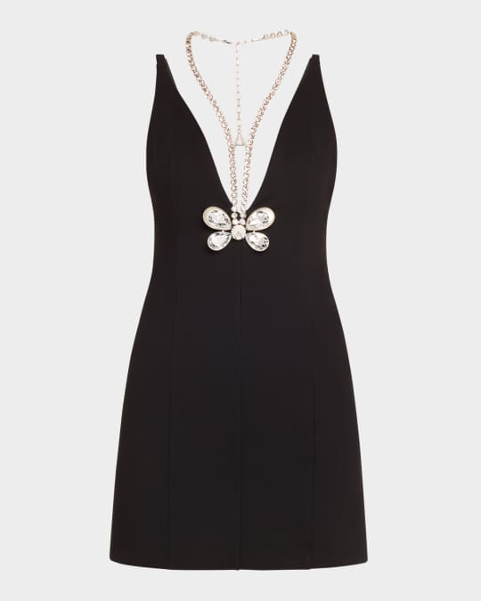 long sleeve turtleneck dress mini black maxjenny! Butterfly mini dress print Black with Swarovski Details – Shop  maxjenny!