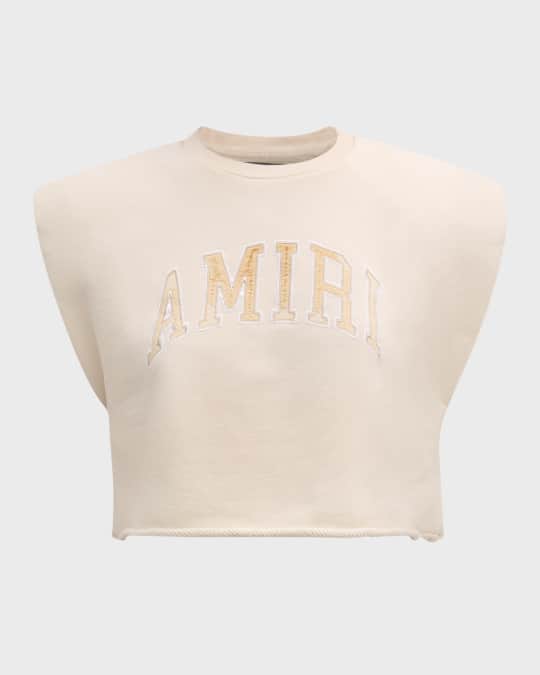 Amiri Vintage Logo Strong-Shoulder Muscle T-Shirt | Neiman