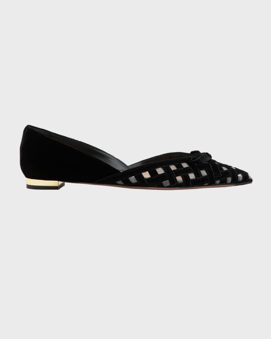 Romance Velvet Bow Ballerina Flats