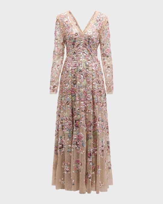 Needle & Thread Sequin Paradise Floral Tulle Gown | Neiman