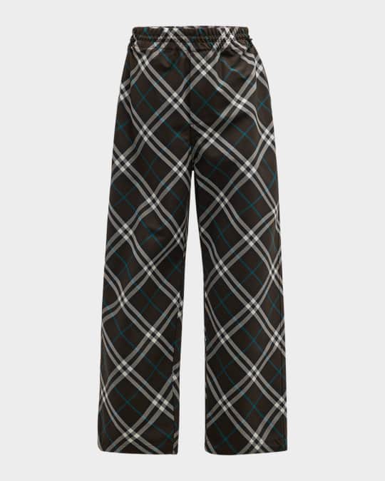 Burberry Men's IP Check Elastic-Waist Pants | Neiman Marcus