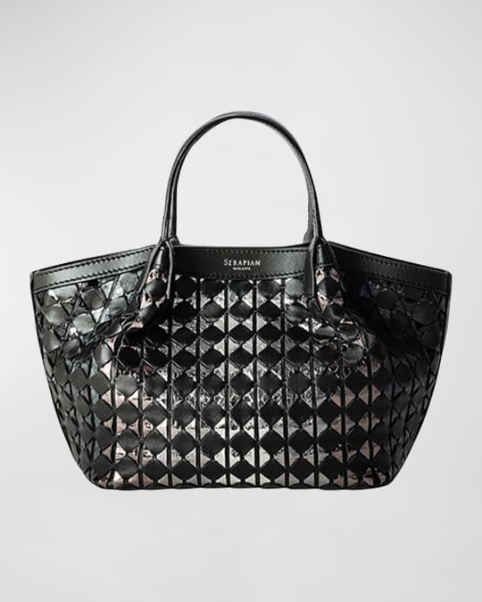 Mini Secret Mosaic Snakeskin Top-Handle Bag