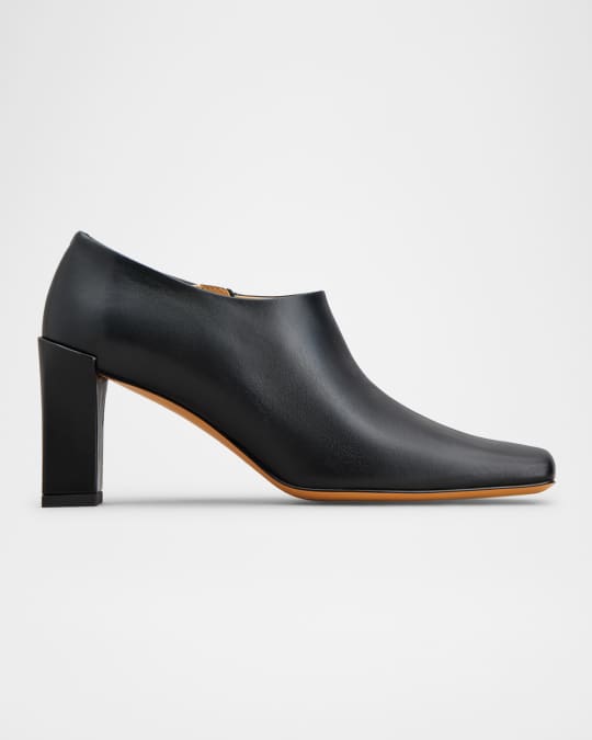 Leather Low-Cut Ankle Booties