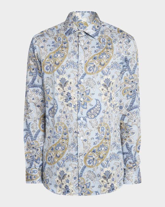 Men's Paisley Button-Down Shirt