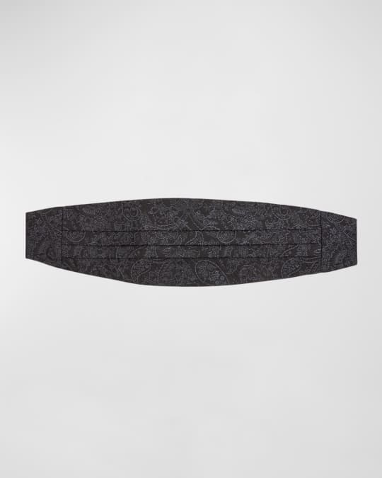 Men's Pleated Paisley Cummerbund