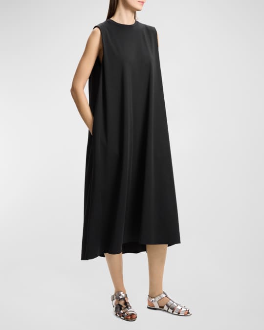 Theory Clinton Knit Sleeveless Crewneck Midi Dress Neiman Marcus