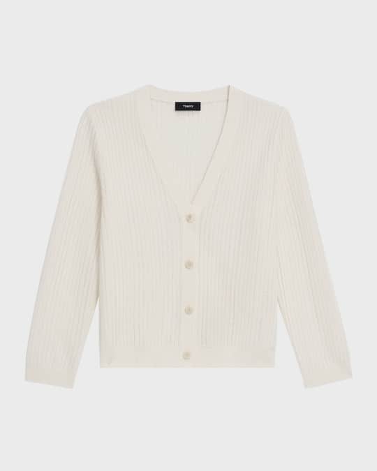 Theory Neo Sag Harbor Cropped Cardigan | Neiman Marcus