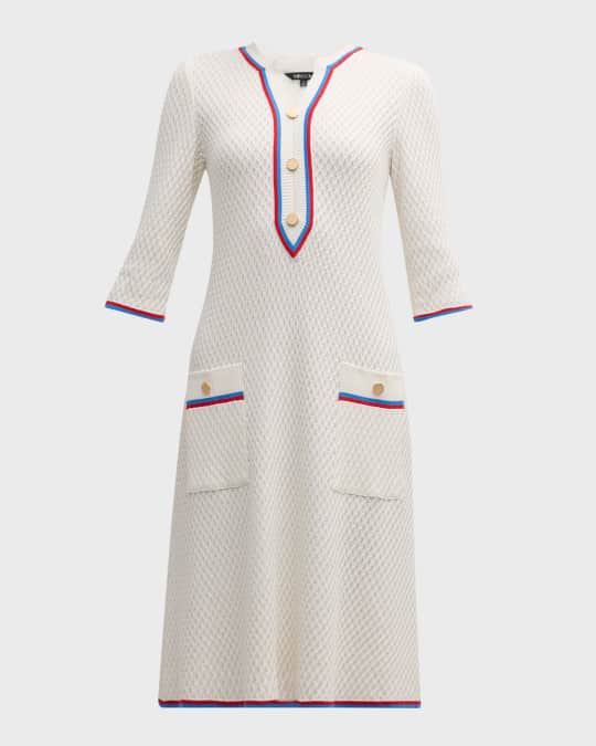 Misook Intarsia Ribbed Soft Knit Sheath Dress Neiman Marcus