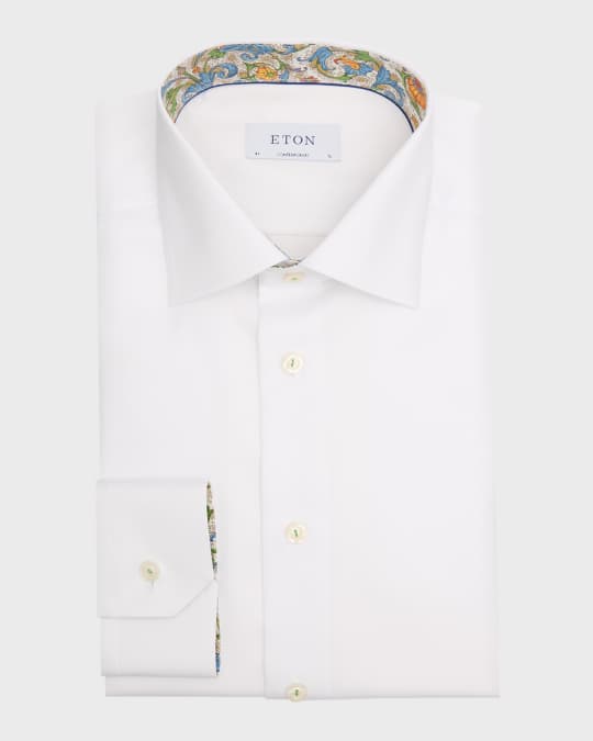 Men's Signature Twill Contemporary-Fit Dress Shirt