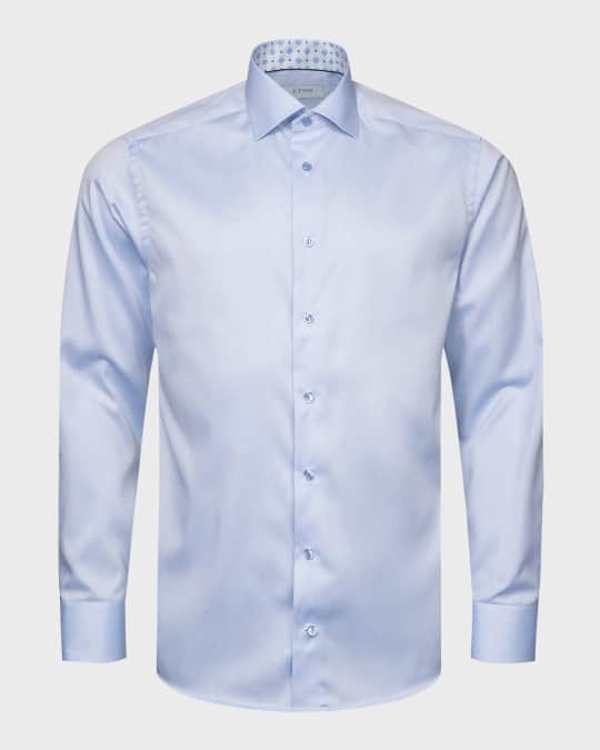 Men's Signature Twill Contemporary-Fit Dress Shirt
