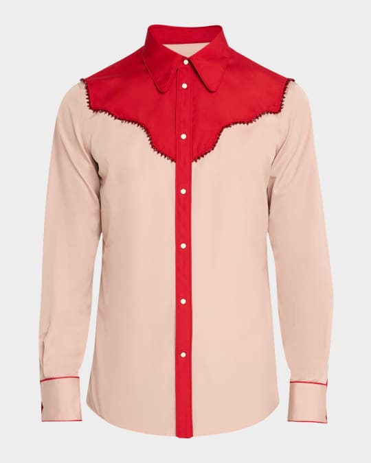 Men's Bloody Drops Western Shirt
