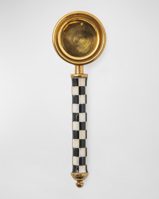 MacKenzie-Childs Courtly Check Supper Club Gold Coffee Scoop | Neiman ...