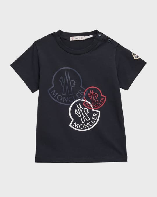 Moncler Boy's Tri-Color Bell Logo Graphic T-Shirt, Size 6M-3
