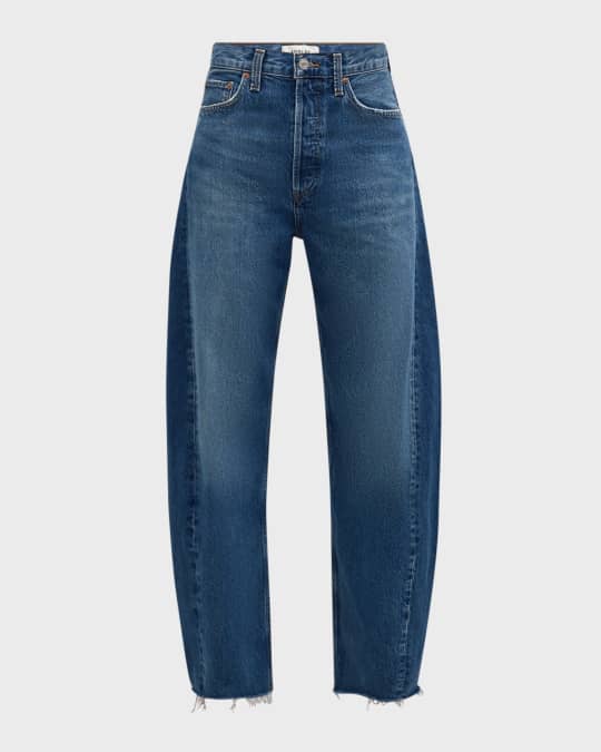 AGOLDE Luna High-Rise Curved Tapered Jeans | Neiman Marcus