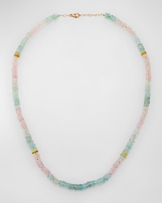 Morganite Fancy Cut Necklace
