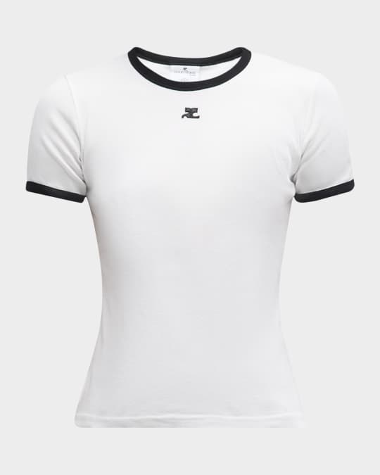 Courreges Signature Contrast T-Shirt | Neiman Marcus