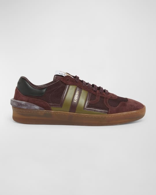 Men's Clay Mix-Leather Low-Top Sneakers