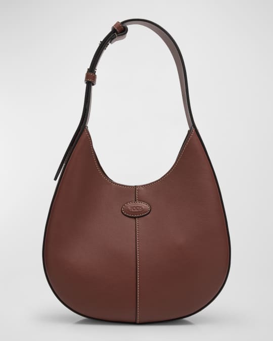 TOD’S Brown Leather Hobo Shoulder Bag Tod's Mini Leather Di Hobo Bag | Neiman Marcus