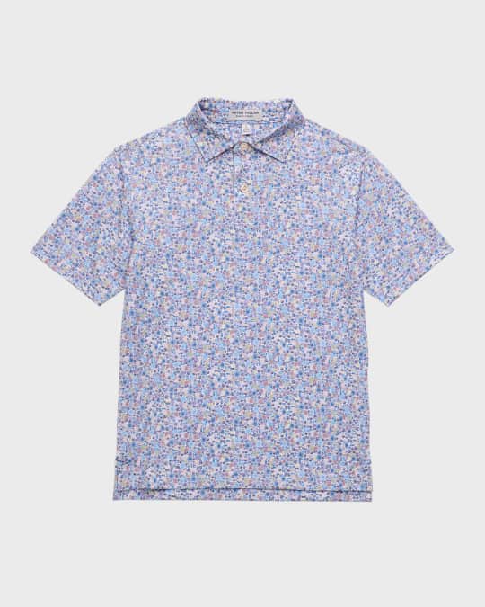 Boy's Groovy Groove Performance Jersey Polo Shirt, Size XS-XL