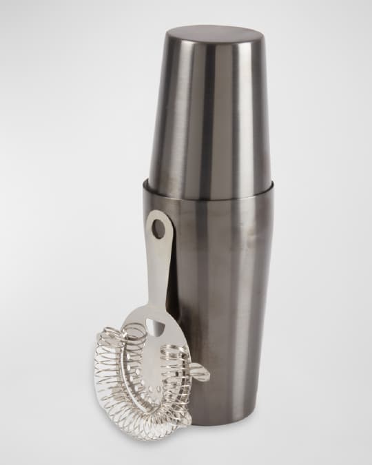Boston Gunmetal Cocktail Shaker with Strainer