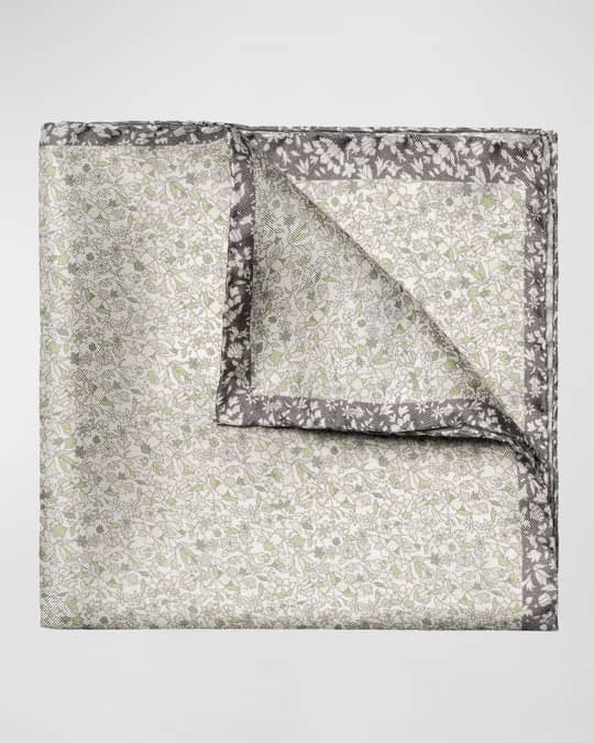 Men's Silk Floral Pocket Square 
