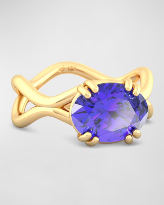 Rose Ring with Tanzanite