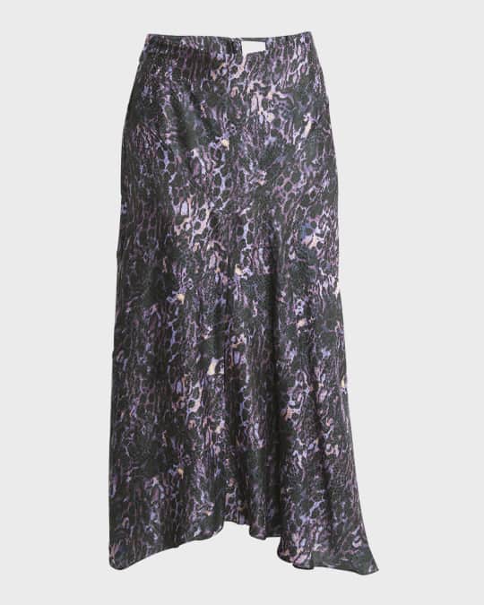 Lisanne Silk Printed Midi Skirt