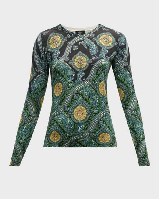 Printed Knitwear Top