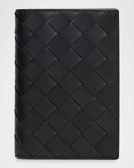 BOTTEGA VENETA レザーケース Bottega Veneta Men's Intrecciato Leather Passport Case | Neiman Marcus