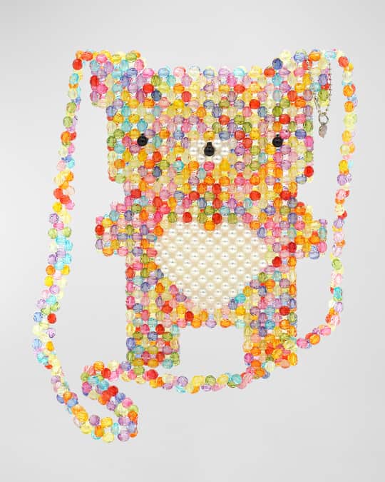 Bari Lynn Pink Shimmer Gummy Bear Charm Purse