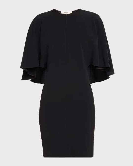 Jersey Mini Dress with Shawl Back