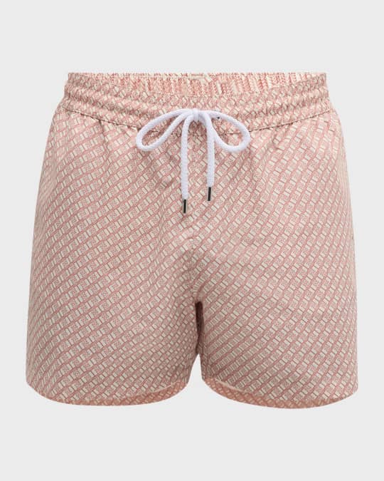 Men's Angra Twill-Print Swim Shorts