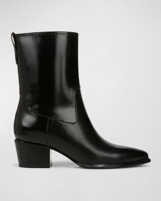 Arlington Western Leather Ankle Boots