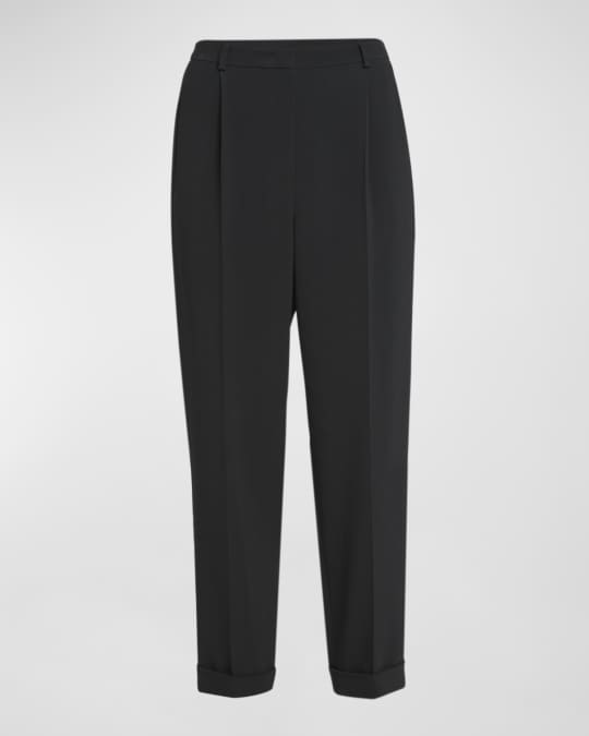 Slim-Leg Cuffed Trousers