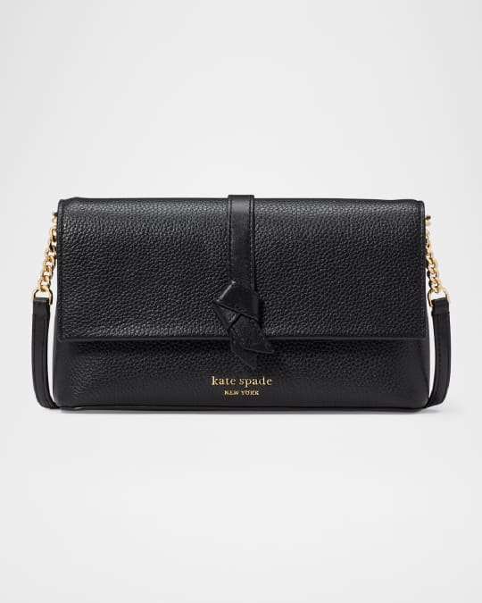 kate spade new york knott pebbled leather chain crossbody bag