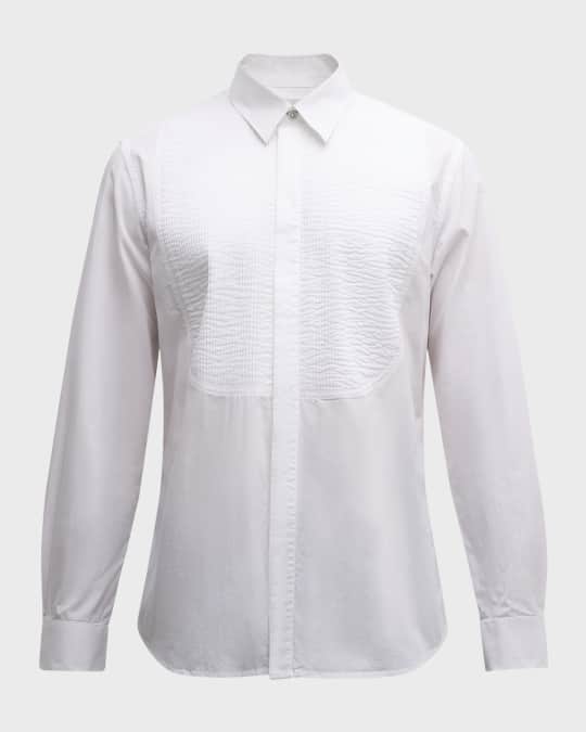 Men's Pleated Bib-Front Evening Dress Shirt