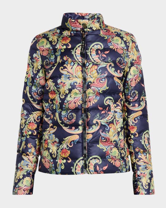 Etro Enchanted Floral Puffer Jacket Neiman Marcus