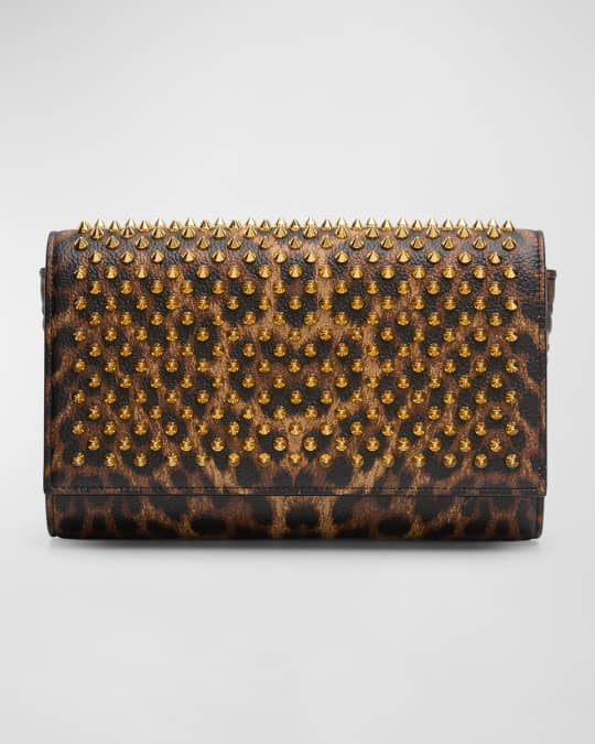 Christian Louboutin パロマミニウォレット レオパード Christian Louboutin Paloma Spike Leopard-Print Leather