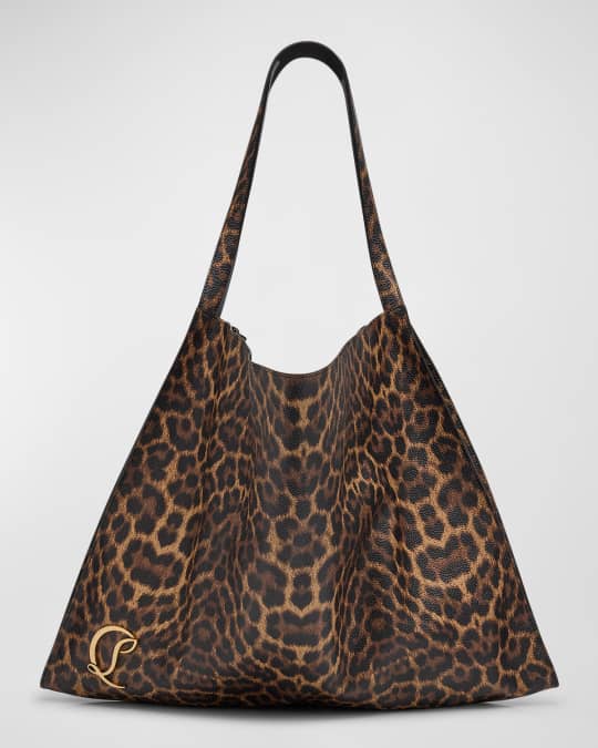 Christian Louboutin Le 54 Leopard-Print Leather Tote Bag