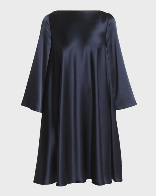 knee length dresses for ladies THE MINI SATIN SHIFT